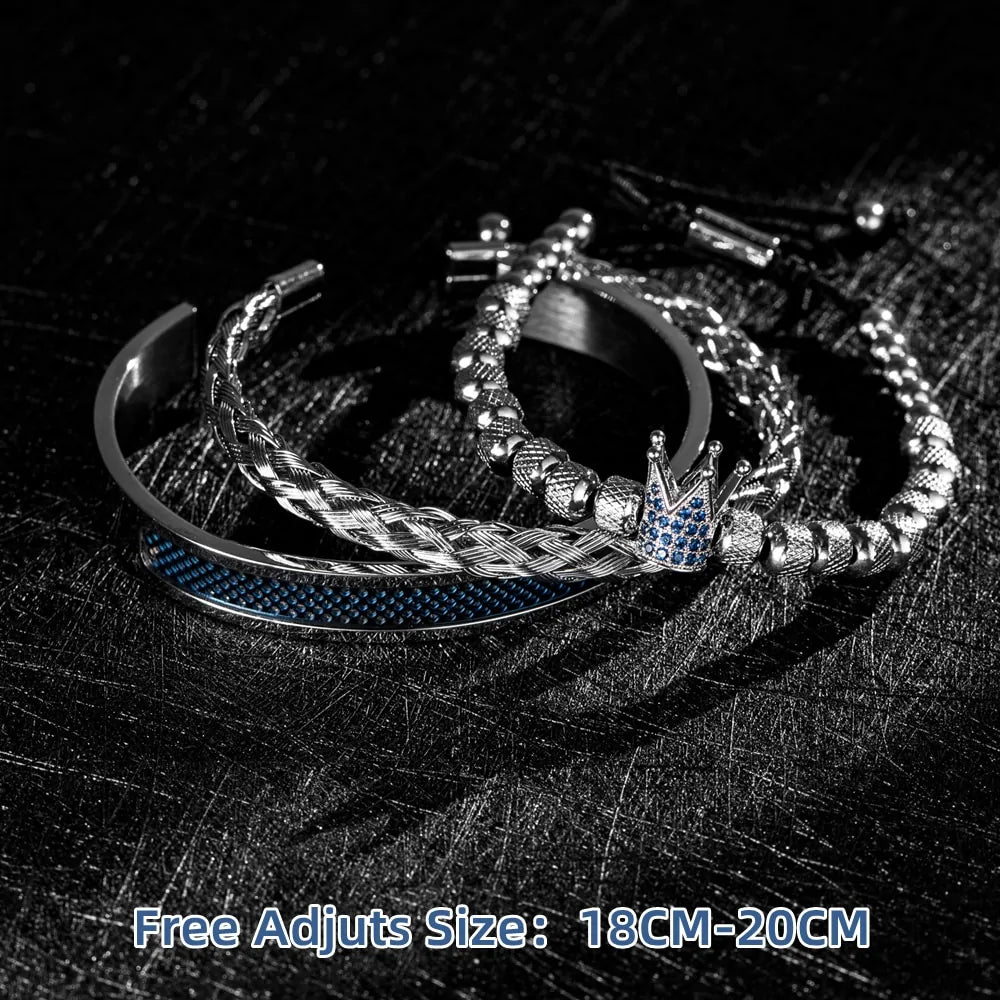 Exclusieve Handgemaakte Kroon Armbanden voor Mannen