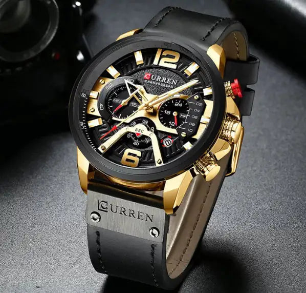 Horloge met Leren Band - Luxe Editie