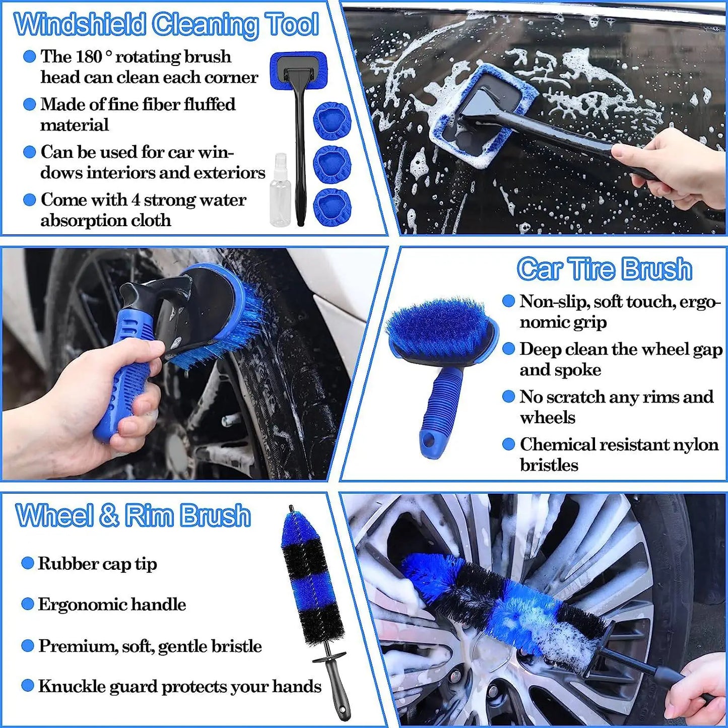 26-delige Auto Detailing Borstelset voor Boor