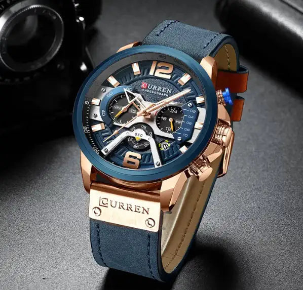 Horloge met Leren Band - Luxe Editie