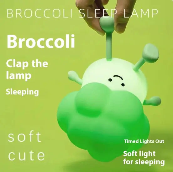 Creatieve Cartoon Broccoli Siliconen Nachtlamp