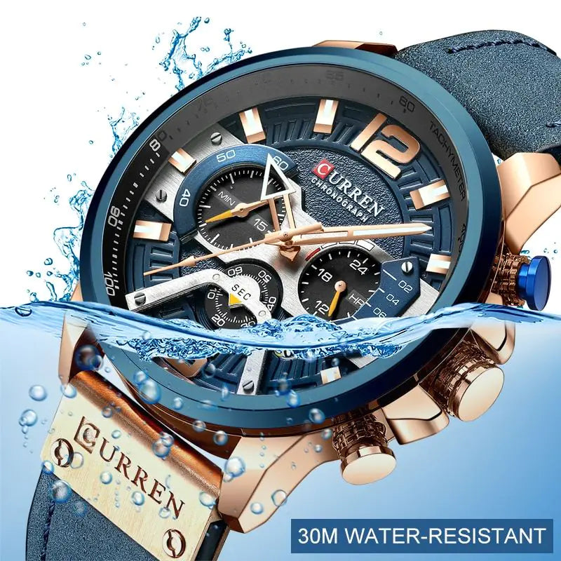 Horloge met Leren Band - Luxe Editie