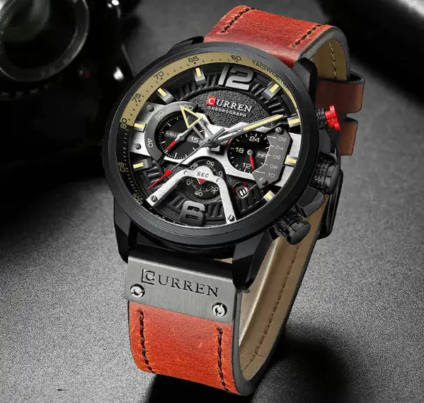 Horloge met Leren Band - Luxe Editie