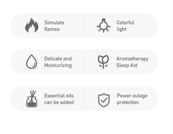 Flame Aromatherapie Diffuser Luchtbevochtiger