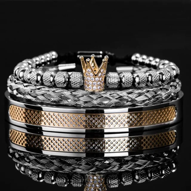 Exclusieve Handgemaakte Kroon Armbanden voor Mannen