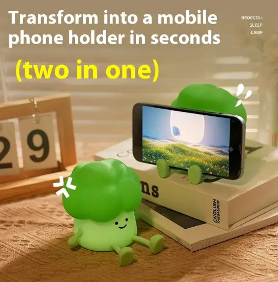 Creatieve Cartoon Broccoli Siliconen Nachtlamp