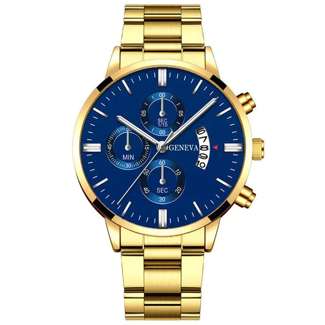 Luxe Heren Horloge Geneva - Met Of Zonder Armband
