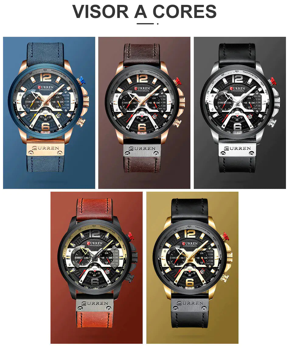 Horloge met Leren Band - Luxe Editie