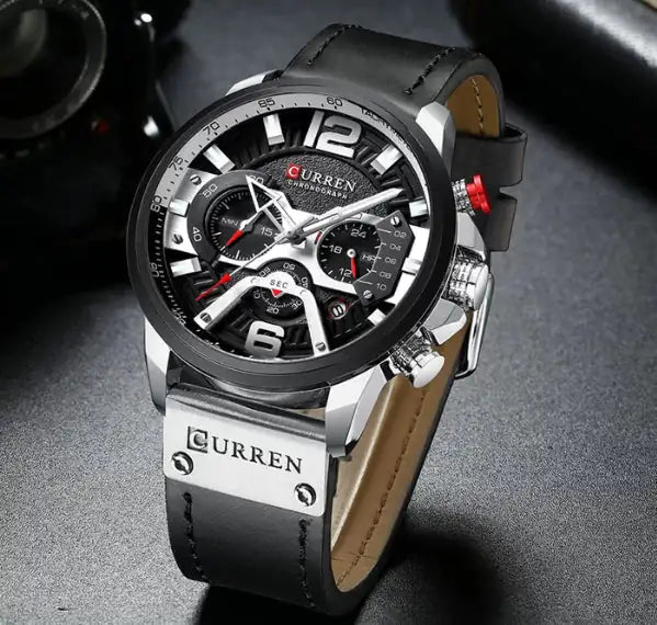 Horloge met Leren Band - Luxe Editie